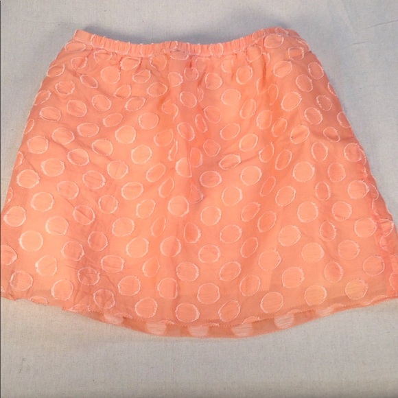 J Crew Organza Jumbo Clip Dot Silk/Linen Skirt 8 - Picture 4 of 5